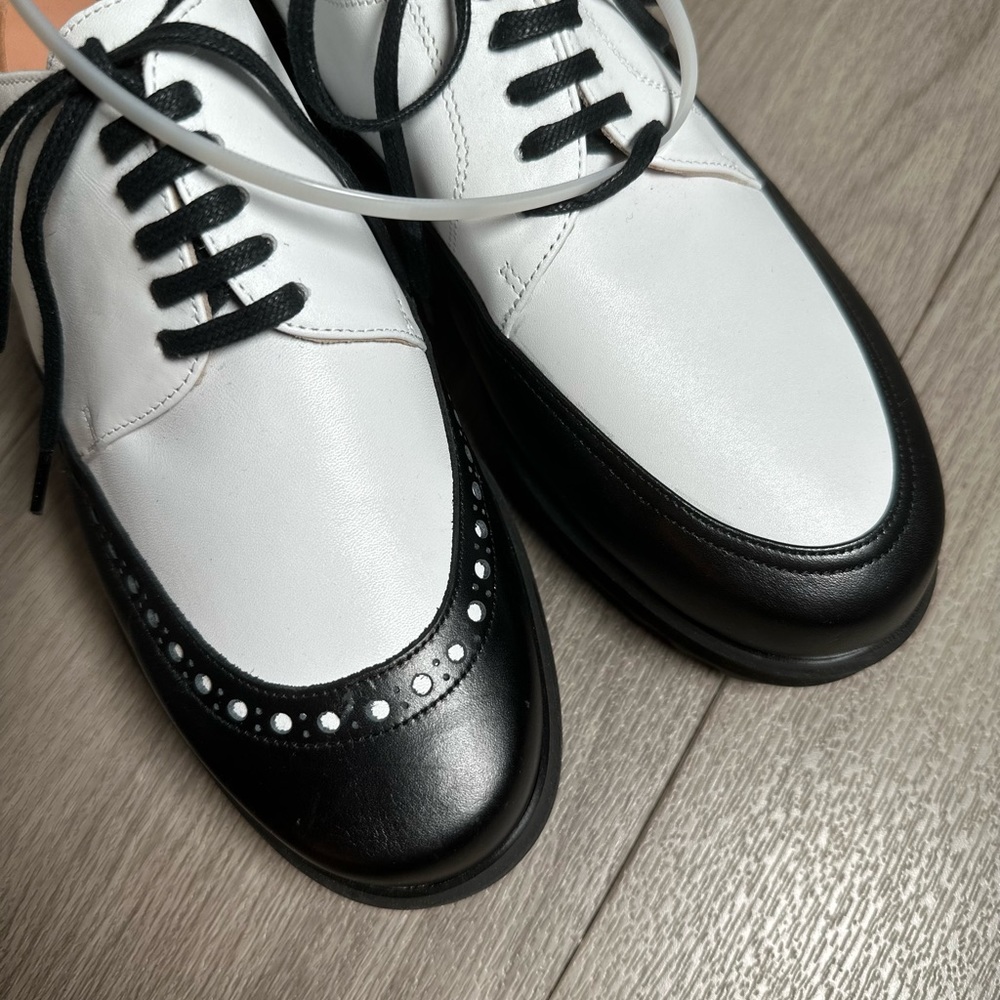 Robert Clergerie x Dover Street Market Platform Oxfords Black White NEW - Picture 5 of 12